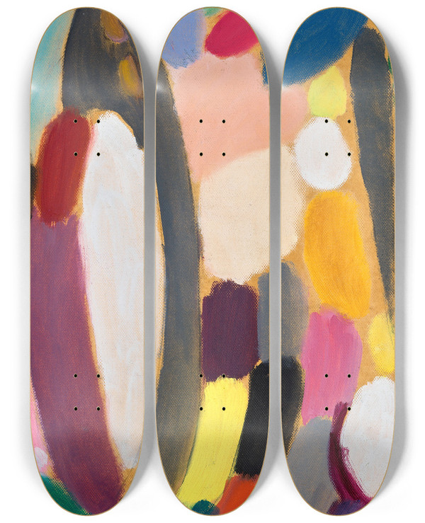Triptych art skateboard deck of Alexej Von Jawlensky Variation_3 by Alexej Von Jawlensky (1864-1941)