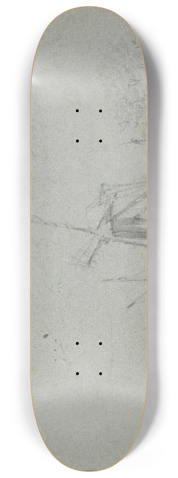 Jacob van Ruisdael - Windmhle am Wasser, vorne zwei Khne 8.25 inch art skate deck