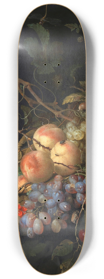 Jacob van Walscapelle - Still Life with Fruit 8.25 inch art skate deck