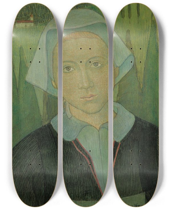 Triptych art skateboard deck of Jan Verkade Memory by Jan Verkade (1868-1946)