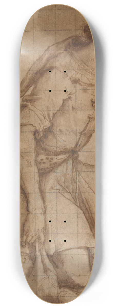 Jacopo Ligozzi - Kneeling Shepherd 8.25 inch art skate deck