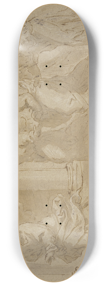 Jacopo Palma il Giovane - Christus entweicht vor den Pharisern 8.25 inch art skate deck