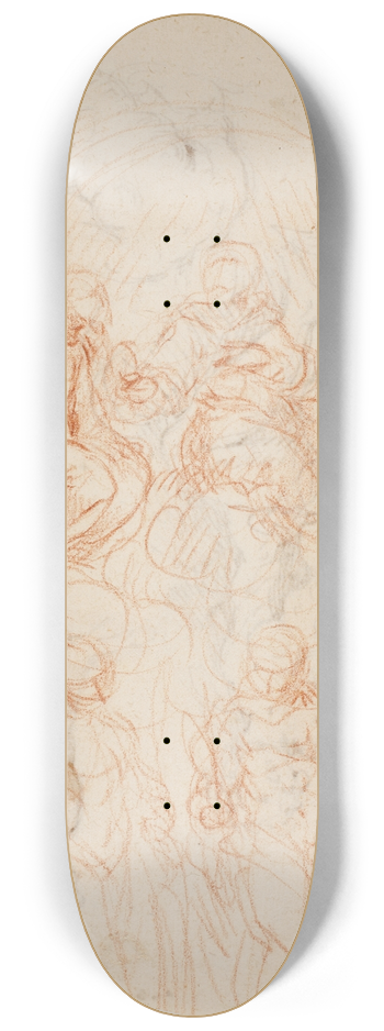 Jacopo Palma il Giovane - Skitse til en altertavle med seks helgener 8.25 inch art skate deck