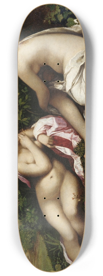 Jacopo Palma Il Vecchio - Two Nymphs at Rest 8.25 inch art skate deck