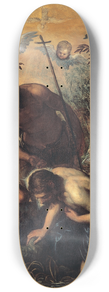 Jacopo Tintoretto - The Baptism of Christ 8.25 inch art skate deck