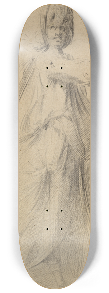 Jacques Bellange - Dancer with a Tambourine 8.25 inch art skate deck