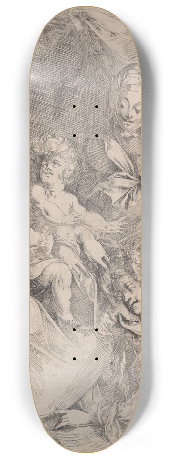 Jacques Bellange - Virgin and Child withSaints 8.25 inch art skate deck