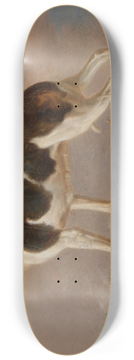 Jacques-Laurent Agasse - A Hunting Dog 8.25 inch art skate deck