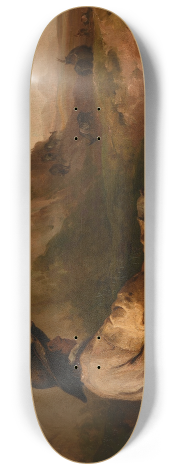 Jacques-Raymond Brascassat - Berger se reposant prs dun rocher 8.25 inch art skate deck