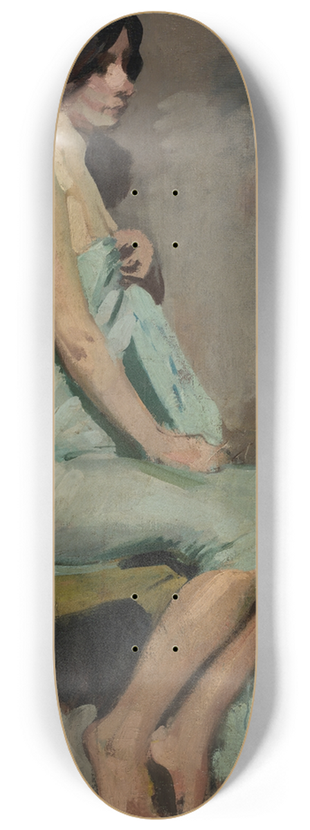 Alice Pike Barney - Study of a Seated Woman 8.25 inch art skate deck