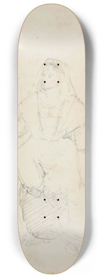 Jacques-Raymond Brascassat - Deux tudes de femmes 8.25 inch art skate deck