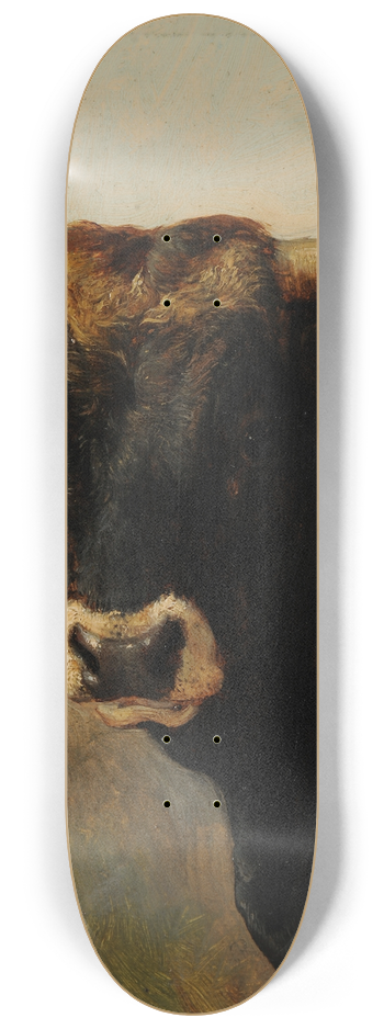 Jacques-Raymond Brascassat - Tte de boeuf noir 8.25 inch art skate deck