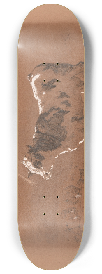 Jacques-Raymond Brascassat - Vache 8.25 inch art skate deck