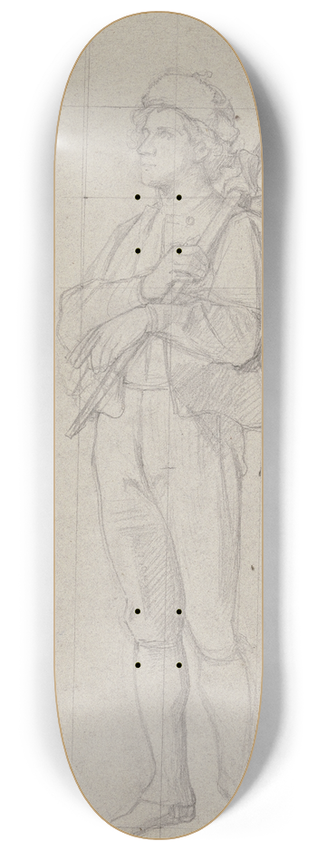 Jakob Becker - Bauer mit geschultertem Rechen 8.25 inch art skate deck