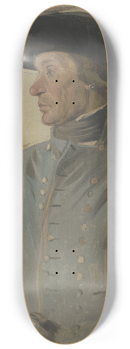 Jakob Becker - Bauer mit groem Hut und blauer Weste 8.25 inch art skate deck