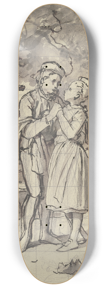Jakob Becker - Bauernjunge und Bauernmdchen 8.25 inch art skate deck