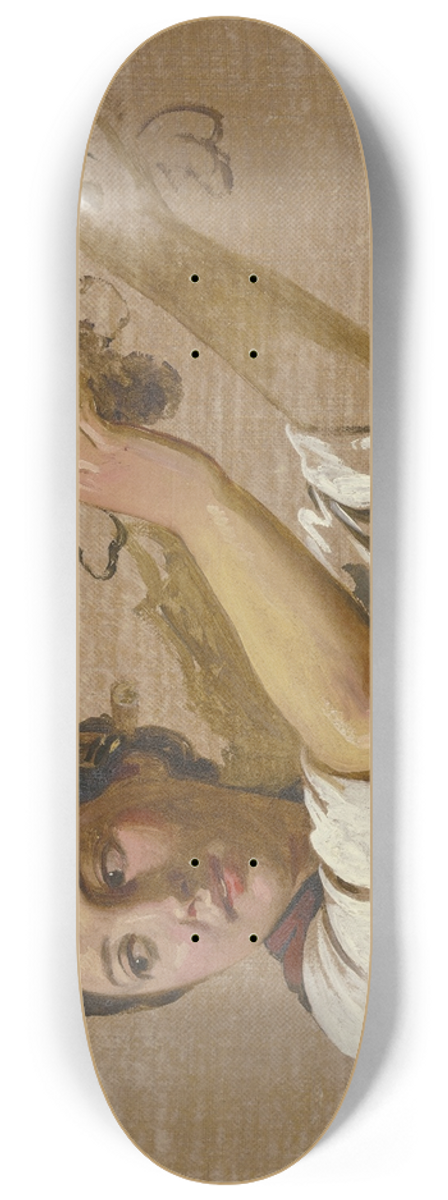 Jakob Becker - Brustbild eines Bauernmdchens 8.25 inch art skate deck