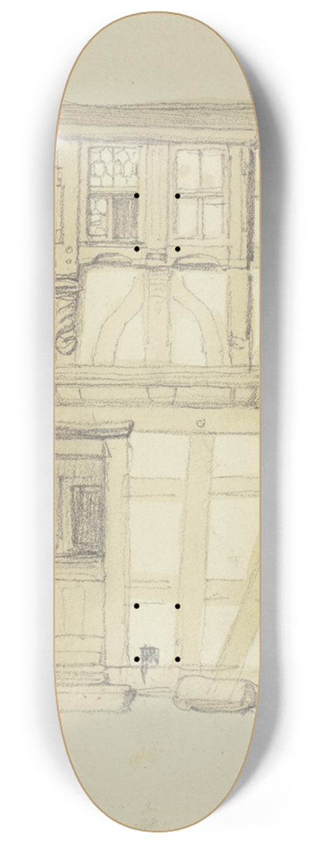 Jakob Becker - Fassade eines Fachwerkhauses 8.25 inch art skate deck