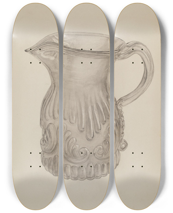 Triptych art skateboard deck of Frank Fumagalli Pitcher_4 by Frank Fumagalli (20-)