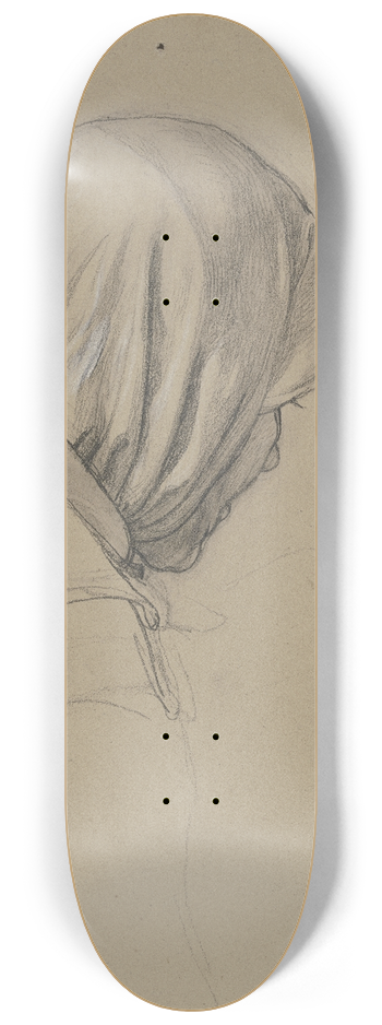 Jakob Becker - Rckansicht einer Frau mit Kopftuch 8.25 inch art skate deck