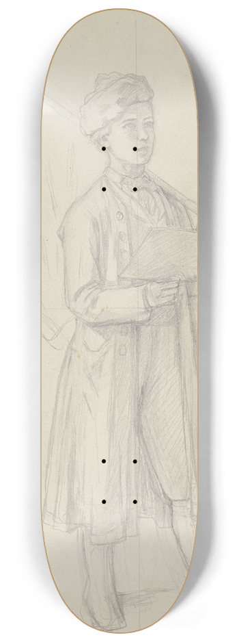 Jakob Becker - Singender Junge mit geschulterter Fahne 8.25 inch art skate deck