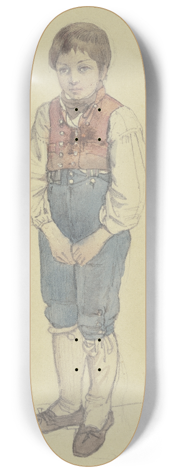 Jakob Becker - Stehender Bauernjunge aus Berod im Westerwald 8.25 inch art skate deck