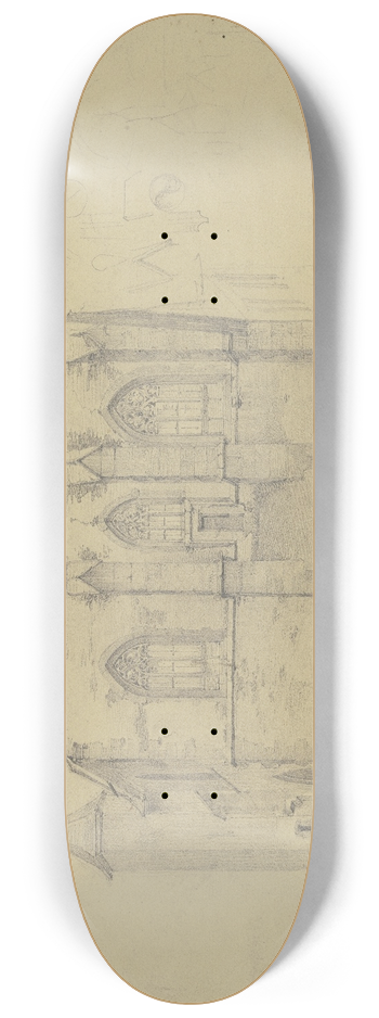 Jakob Frchtegott Dielmann - Fassade von St. Martin in Lorch am Rhein 8.25 inch art skate deck