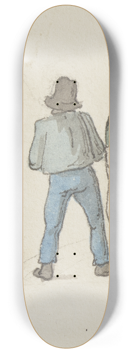 Jakob Frchtegott Dielmann - Nassauer Soldat und ein Bauer 8.25 inch art skate deck