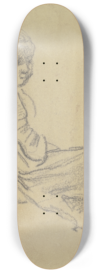 Jakob Frchtegott Dielmann - Sitzendes Kind nach rechts 8.25 inch art skate deck