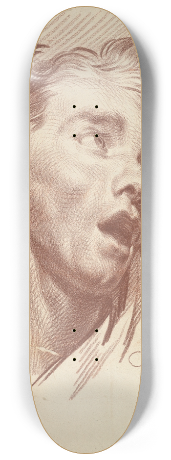 Jakob Matthias Schmutzer - Head of a Youth with Open Mouth 8.25 inch art skate deck