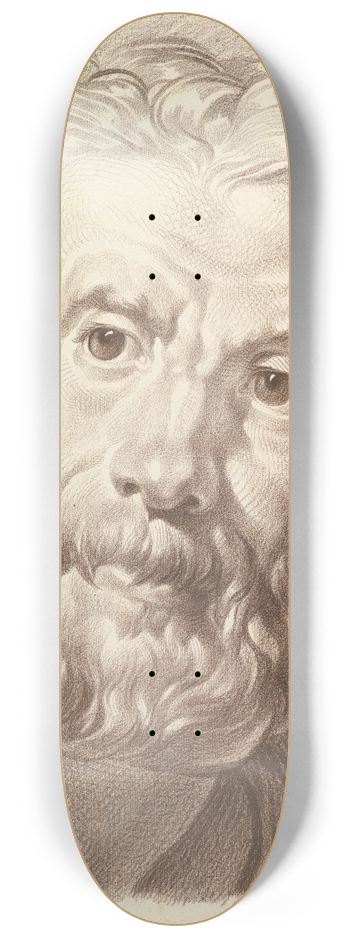 Jakob Matthias Schmutzer - Head of Bearded Old Man 8.25 inch art skate deck