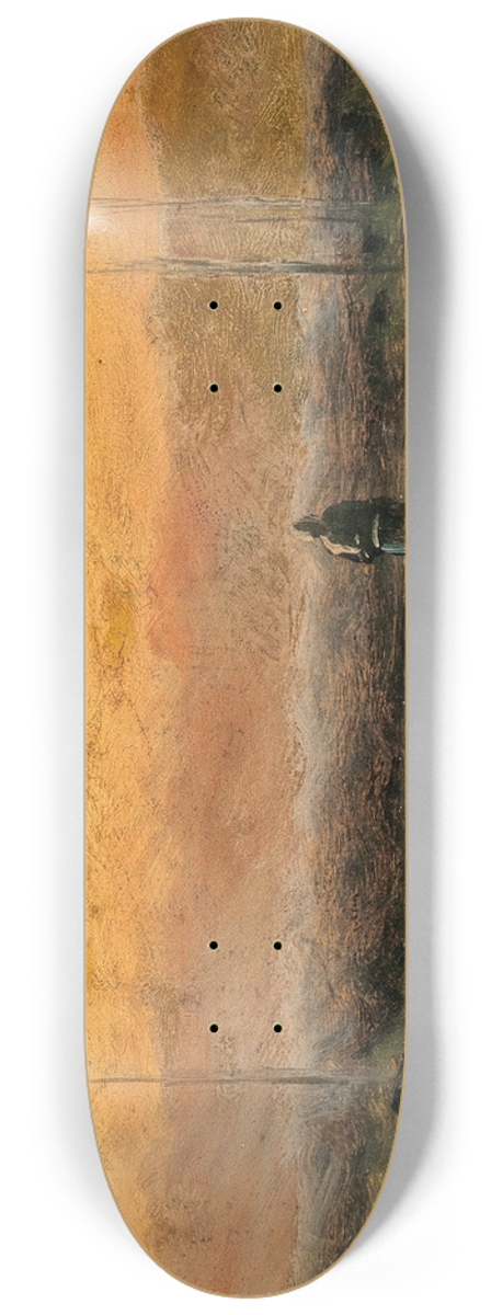 Jakub Schikaneder - A Woman at the Seaside at Dawn 8.25 inch art skate deck