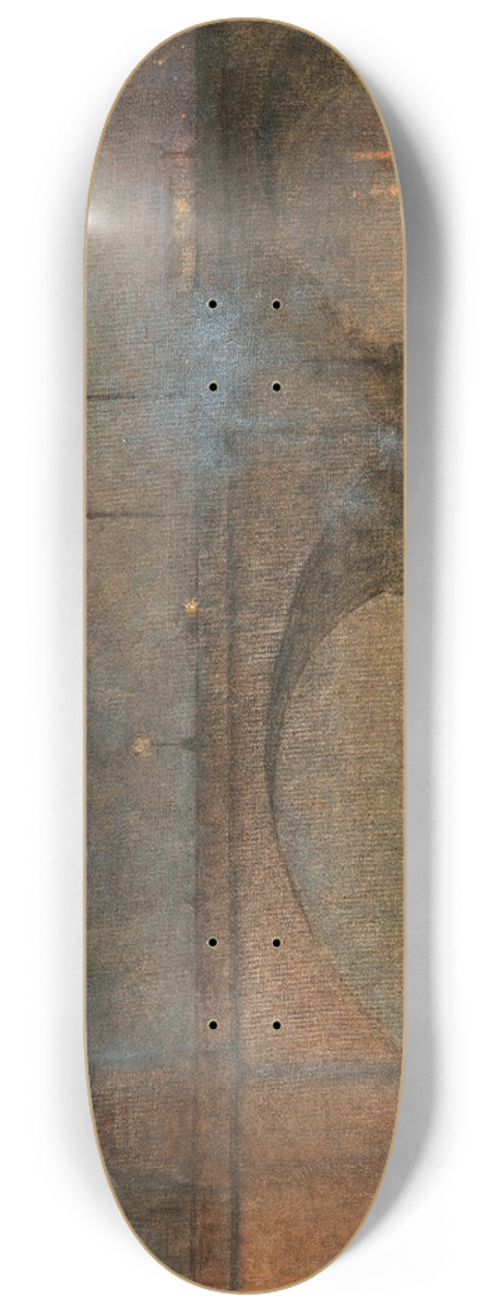 Jakub Schikaneder - Prague, a Steamboat on the River Vltava in front of Palacky Bridge 8.25 inch art skate deck