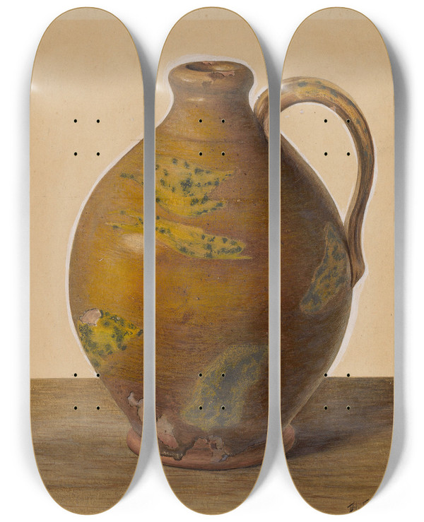Triptych art skateboard deck of Philip Smith Small Jug by Philip Smith