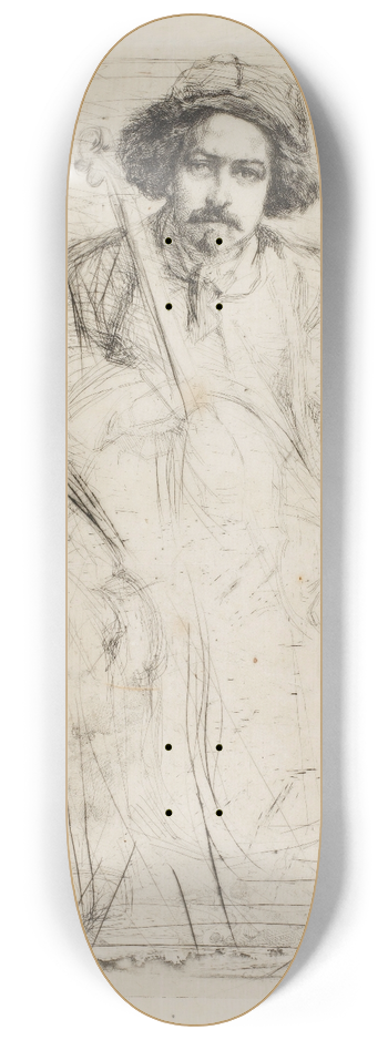 James Abbott McNeill Whistler - J. Becquet, Sculptor 8.25 inch art skate deck