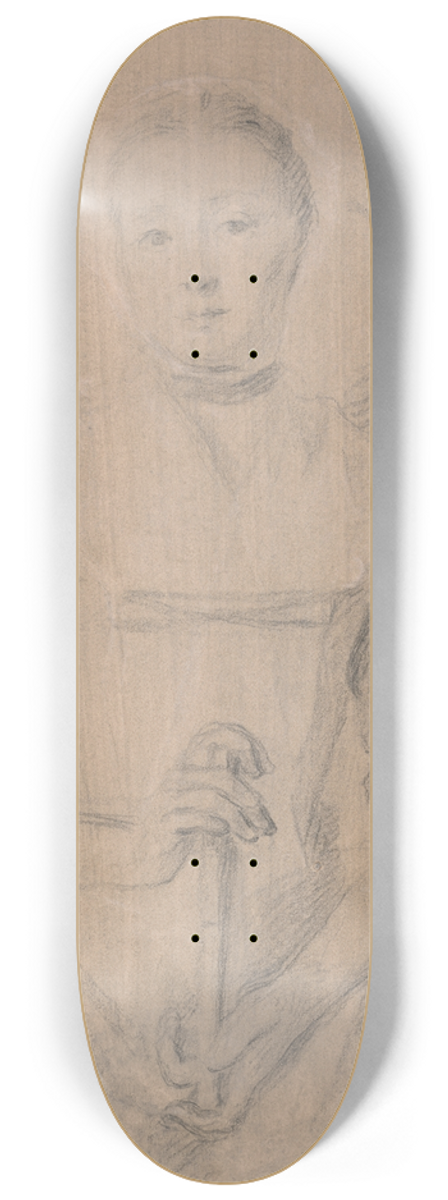 Allan Ramsay - Margaret Ramsay, the Artists Second Wife (Died 1782) 8.25 inch art skate deck
