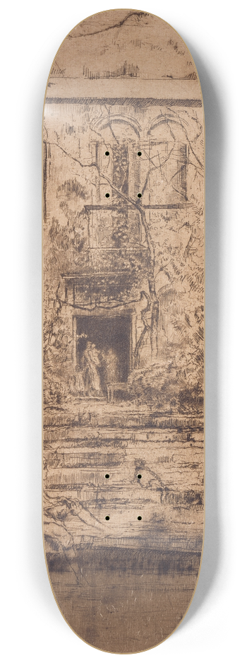 James Abbott McNeill Whistler - The Garden 8.25 inch art skate deck