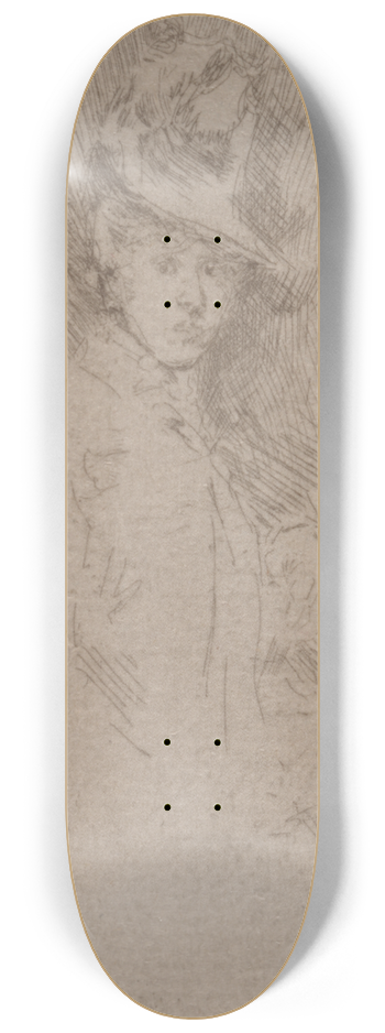 James Abbott McNeill Whistler - The Little Hat 8.25 inch art skate deck