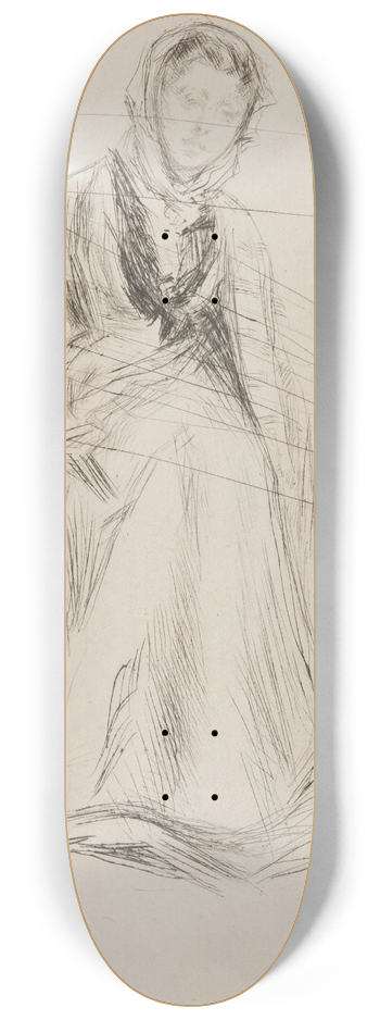 James Abbott McNeill Whistler - The Scotch Widow 8.25 inch art skate deck
