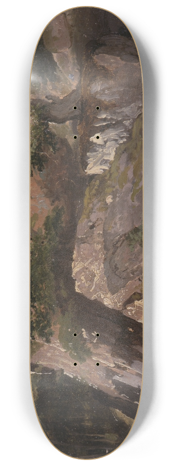 James Arthur O'Connor - A View of the Valley of Rocks near Mittlach (Alsace) 8.25 inch art skate deck