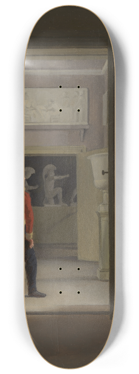 Adam August Mller - The Hall of Antiquities at Charlottenborg Palace, Copenhagen 8.25 inch art skate deck
