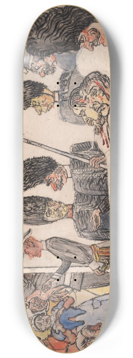 James Ensor - De gendarmen 8.25 inch art skate deck