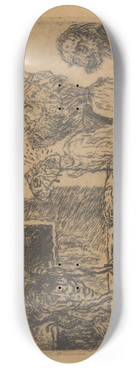James Ensor - De gierigheid 8.25 inch art skate deck