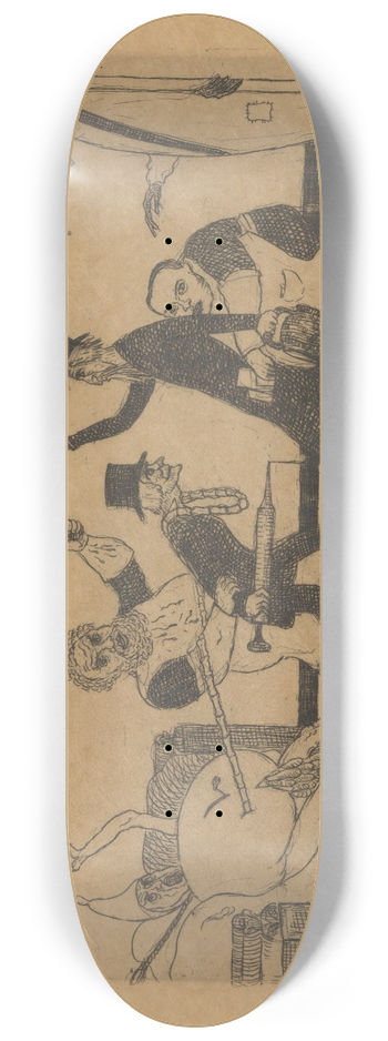 James Ensor - De slechte geneesheren 8.25 inch art skate deck