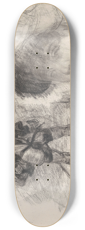 James Ensor - Don Quixote and Four Faces 8.25 inch art skate deck