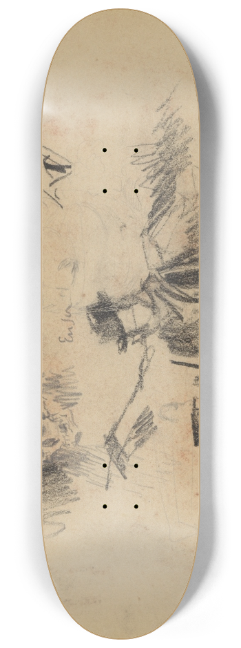 James Ensor - Doodshoofden en Willy Finch in de duinen 8.25 inch art skate deck