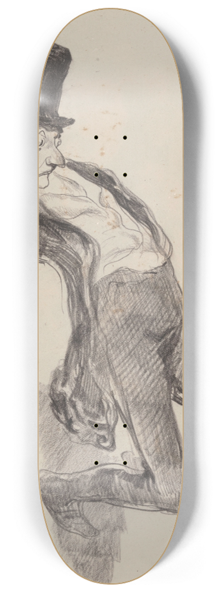 James Ensor - Fisherman Falling in the Water 8.25 inch art skate deck