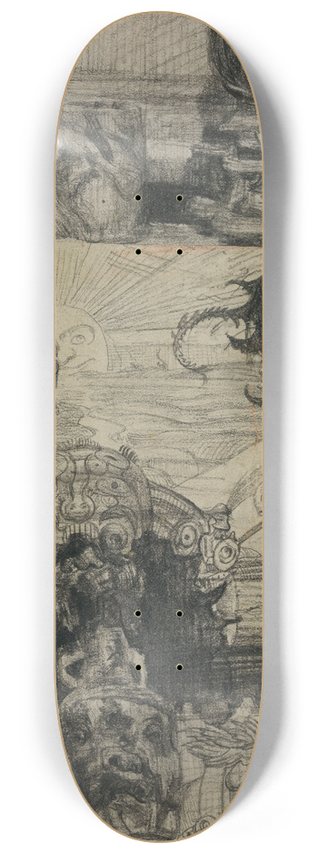 James Ensor - Hippogriff, Evil Spirits, Interior Elements 8.25 inch art skate deck