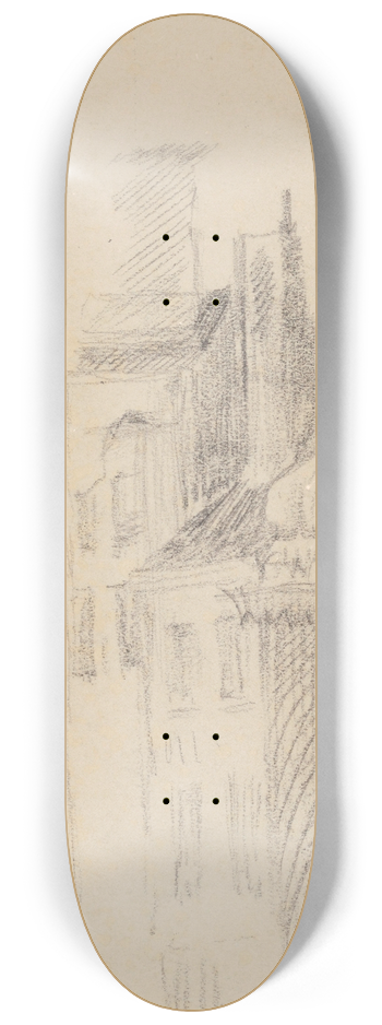 James Ensor - Houses and Pear Shaped Turret 8.25 inch art skate deck