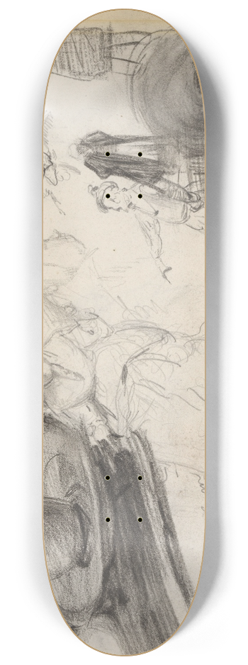 James Ensor - Kop, schoteltje en figuren 8.25 inch art skate deck